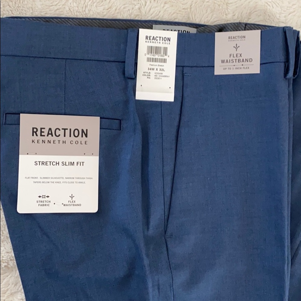 Reaction Kenneth Cole Stretch Slim Fit Pant - Picture 5 of 7